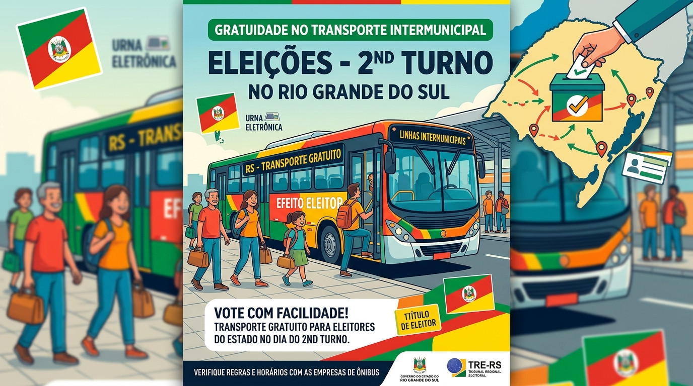 gratuidade no transporte intermunicipal durante o segundo turno das eleições no RS
